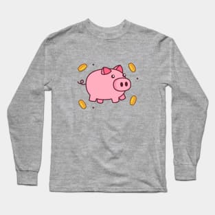 Cute Piggy Bank Long Sleeve T-Shirt